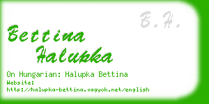 bettina halupka business card